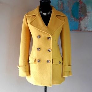 Talbots/ Yellow/ Wool/ Pea Coat